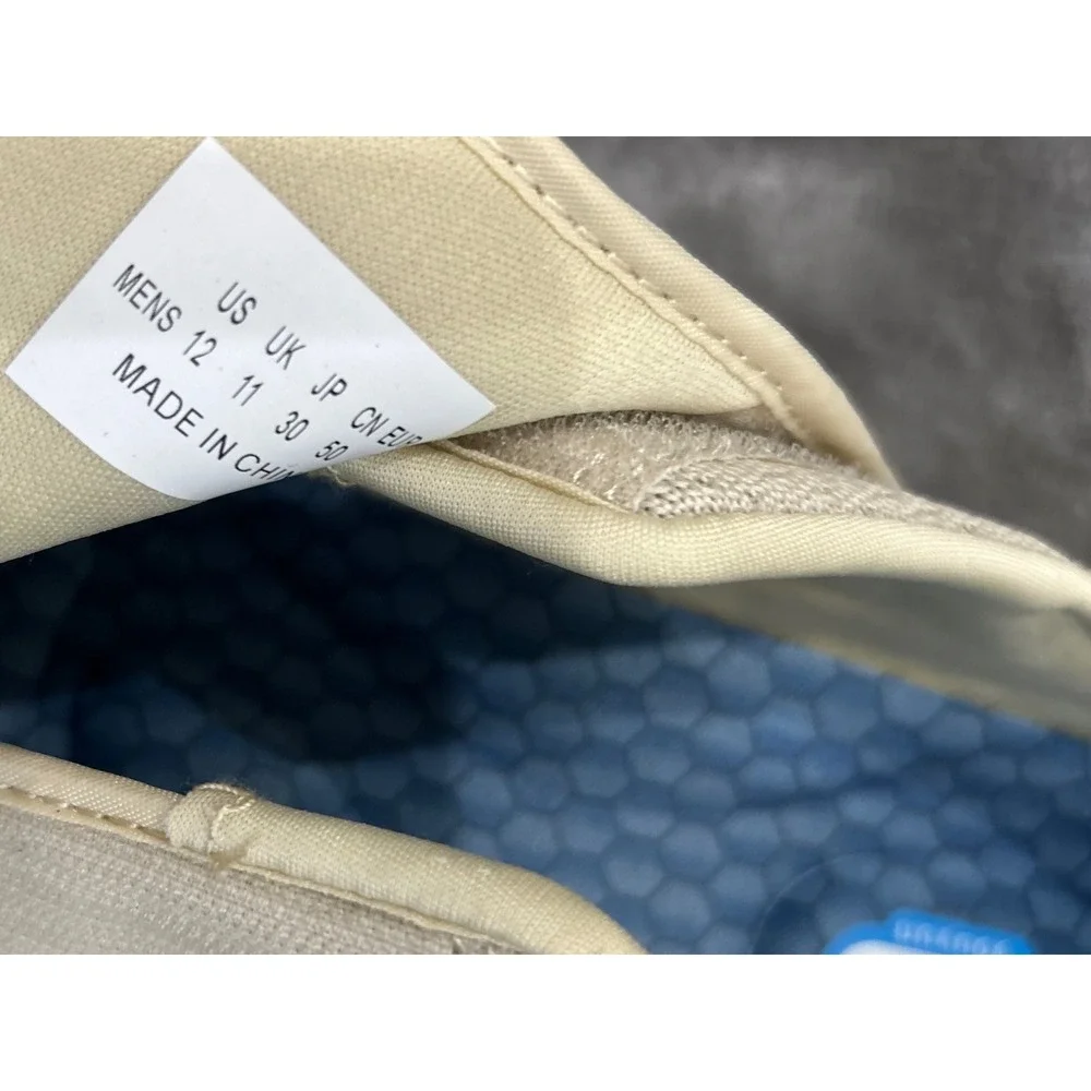 Youyun Mens 12 Beige Mesh Slip On Walking Shoes Memory Foam Comfort Sneaker